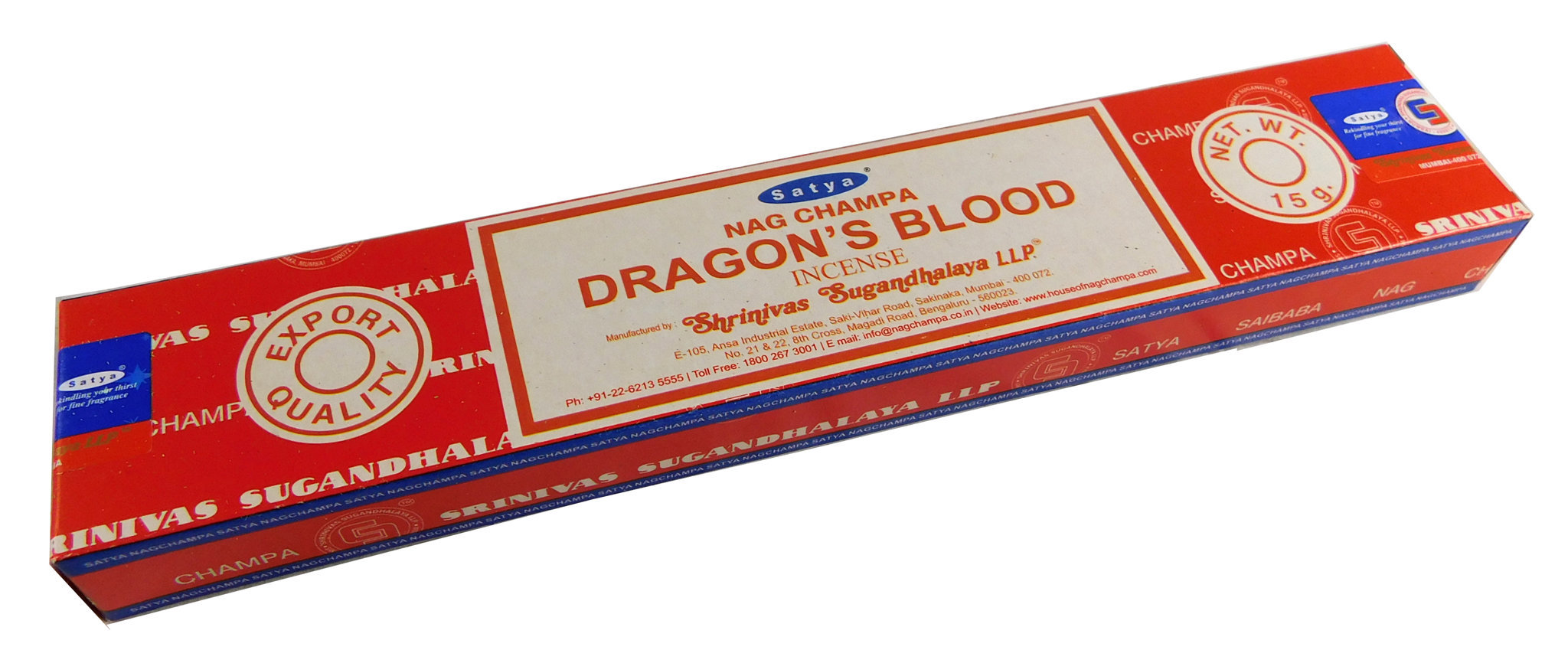 Räucherstäbchen Dragon´s Blood von Satya 15g Packung. Ca. 15 Incence Sticks
